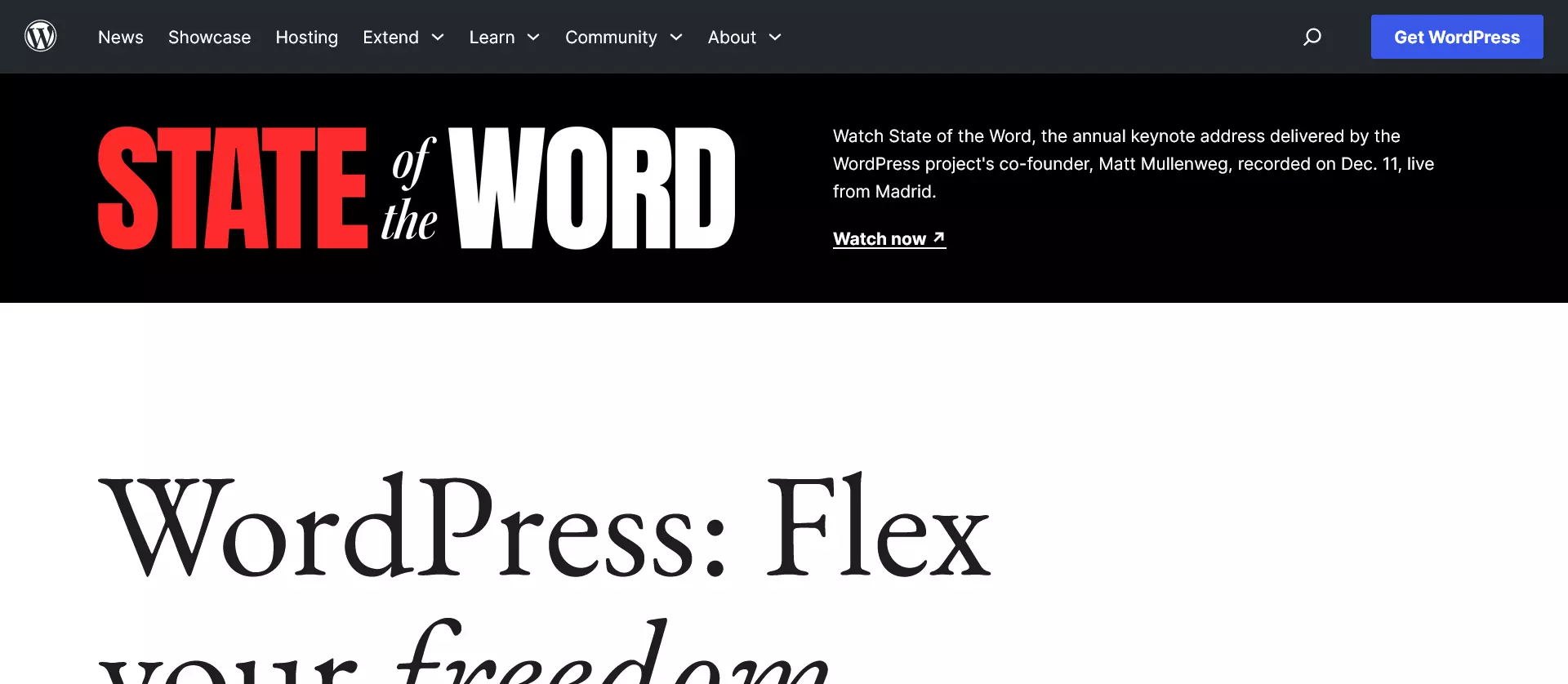 Image: WordPress website