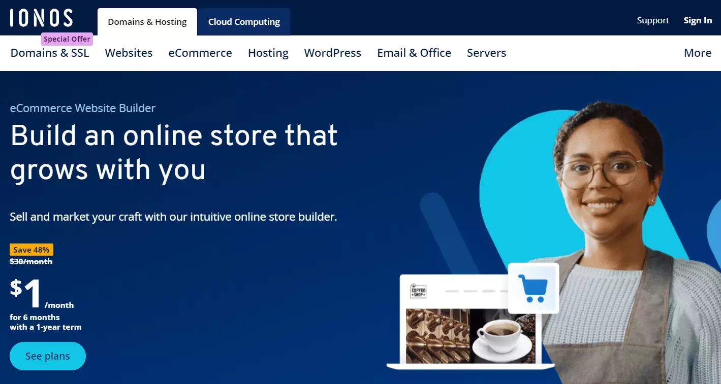 Create an online shop with the eCommerce Website Builder from IONOS Image: Create an online shop with the eCommerce Website Builder from IONOS