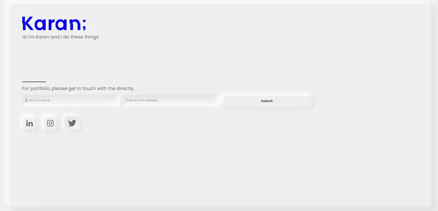 Image: Screenshot of example page showing neomorphism on webflow.io