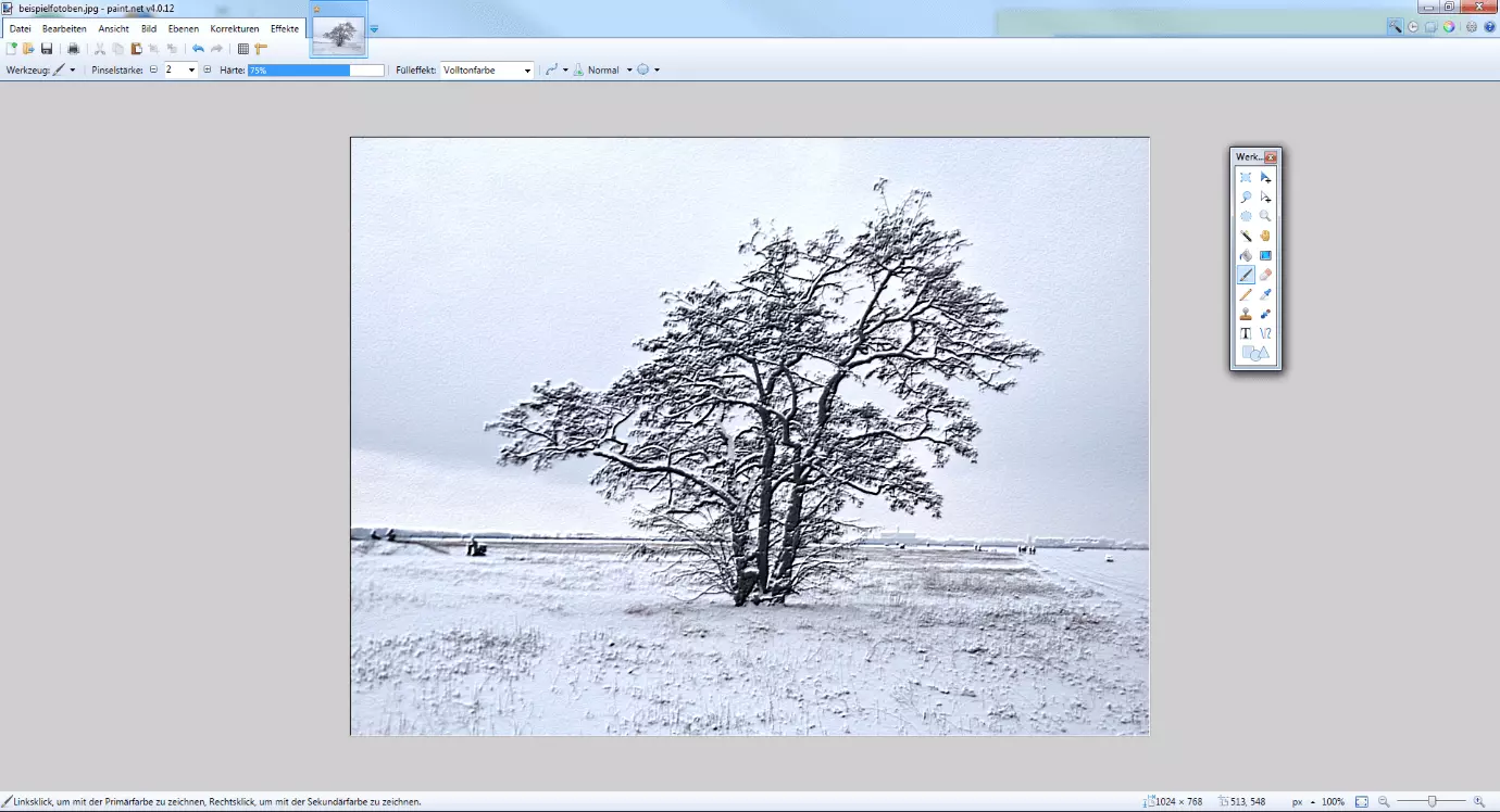 Screenshot of the Paint.NET tool Image: Screenshot of the Paint.NET tool