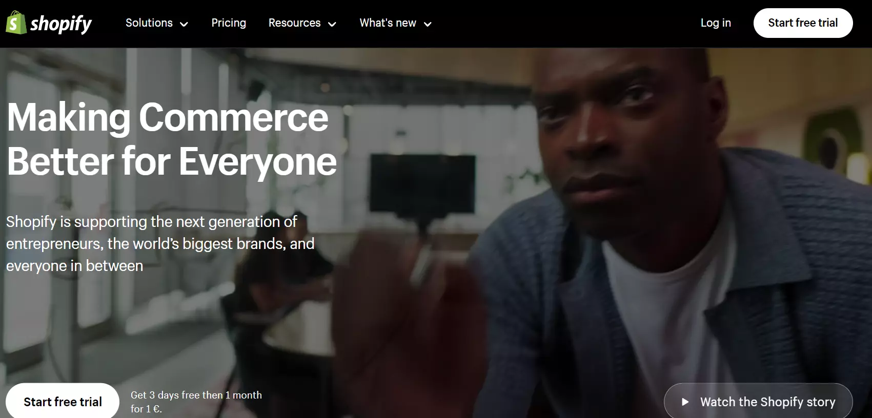 Shopify website Image: Shopify website